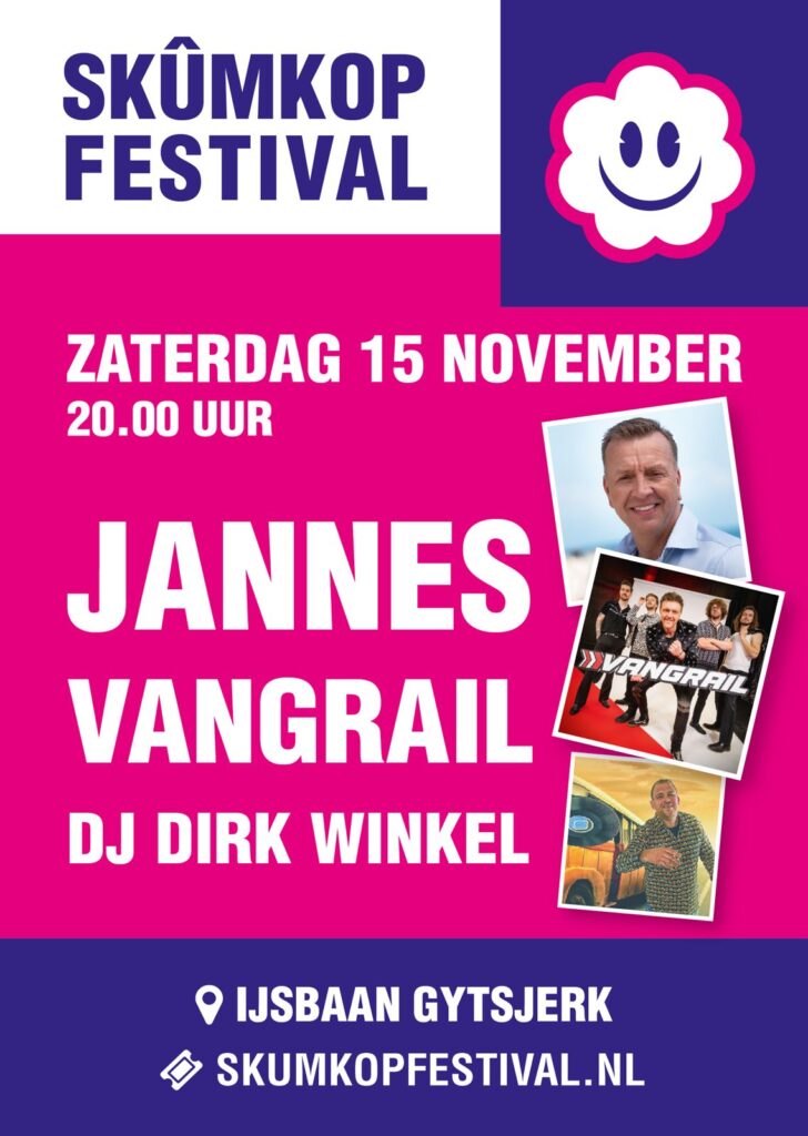 Skûmkopfestival | Zaterdag 15 november 2025 | Met o.a. Jannes en Vangrail